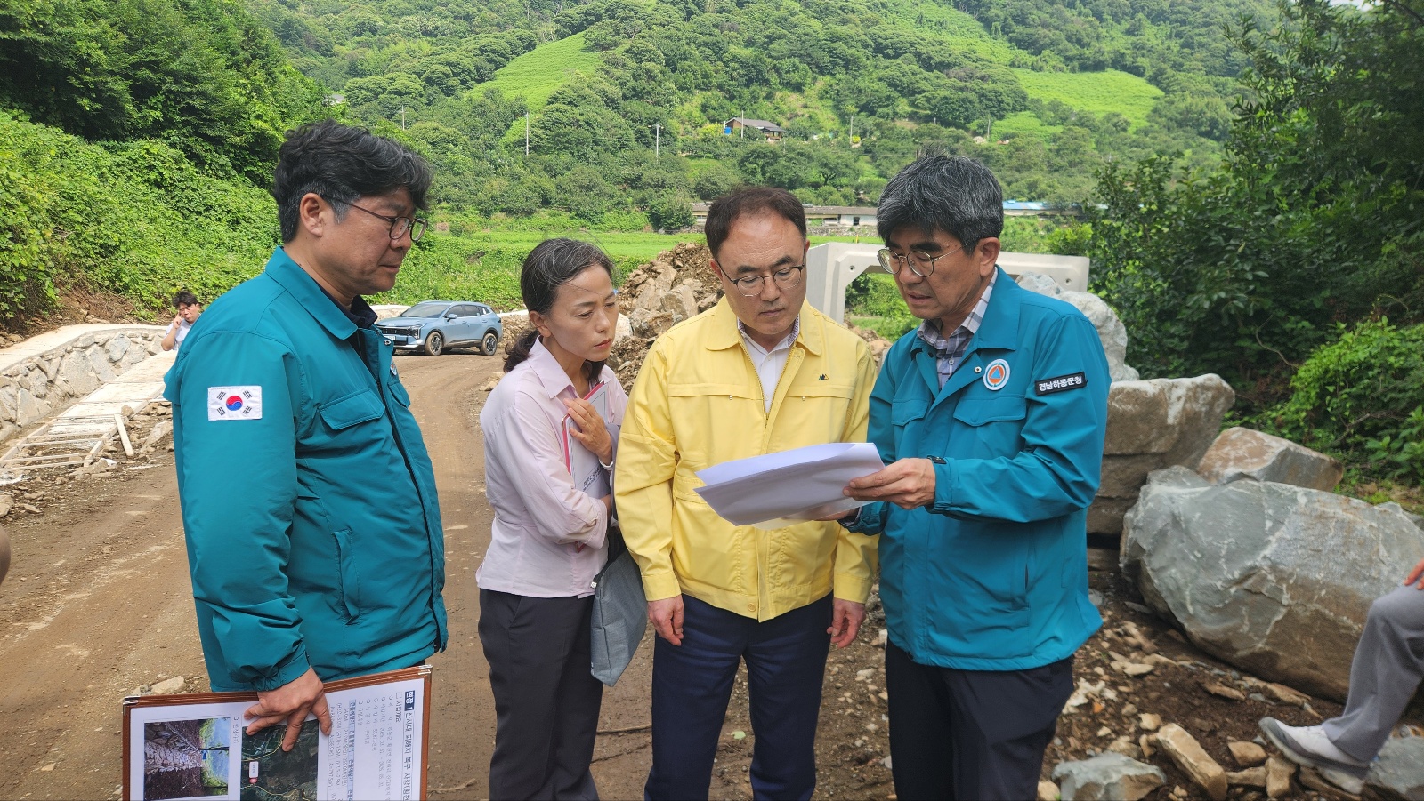 장마철 산사태 대비... 경남도, 하동군 복구사업장 안전점검